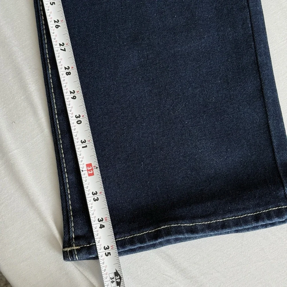 True Religions Ricky Big T Flap Straight Jeans Mens 38x34 Relaxed Dark Artic